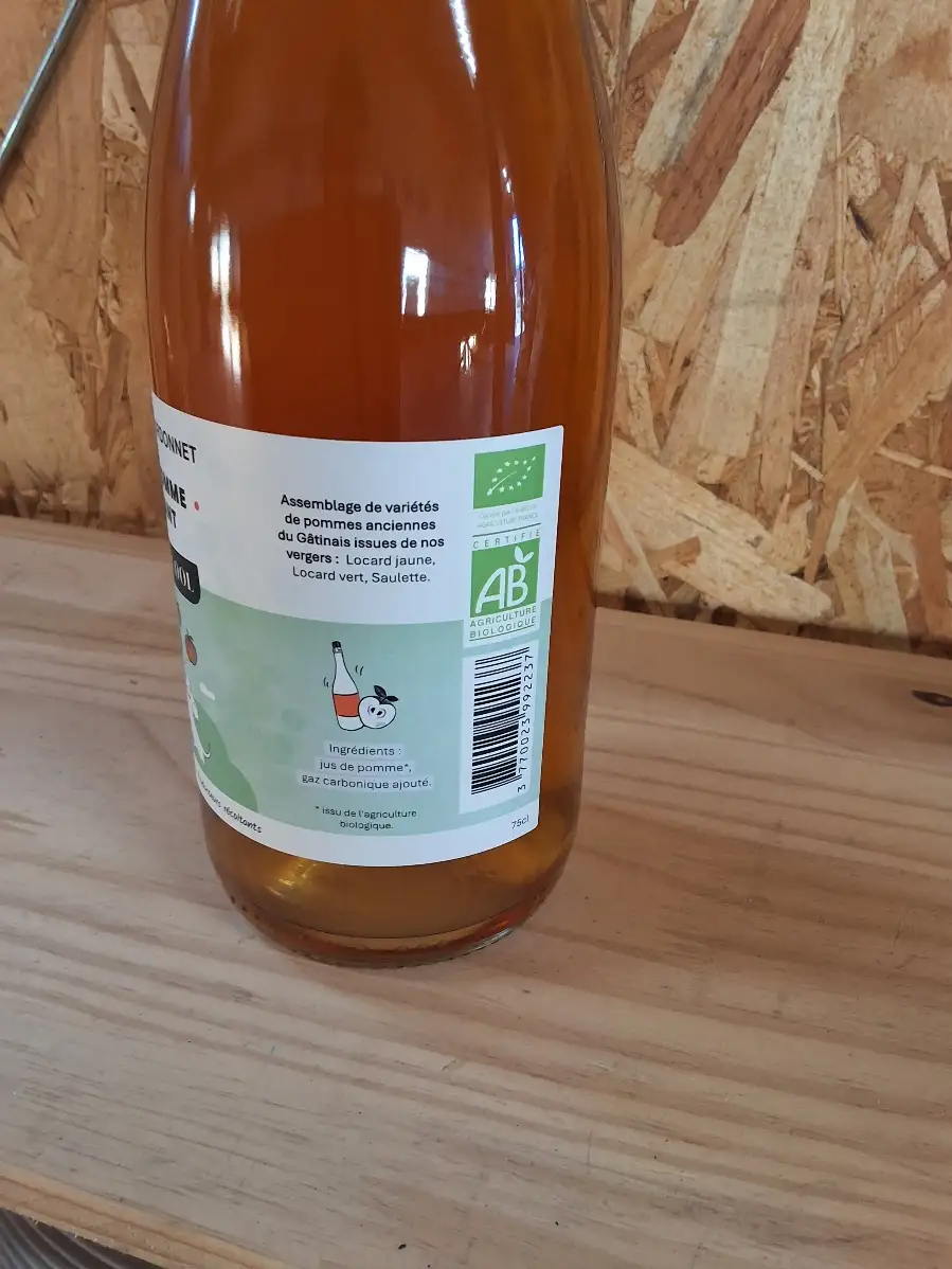 Jus de pomme pétillant