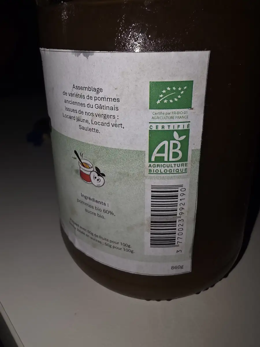 Confiture de pomme 860g